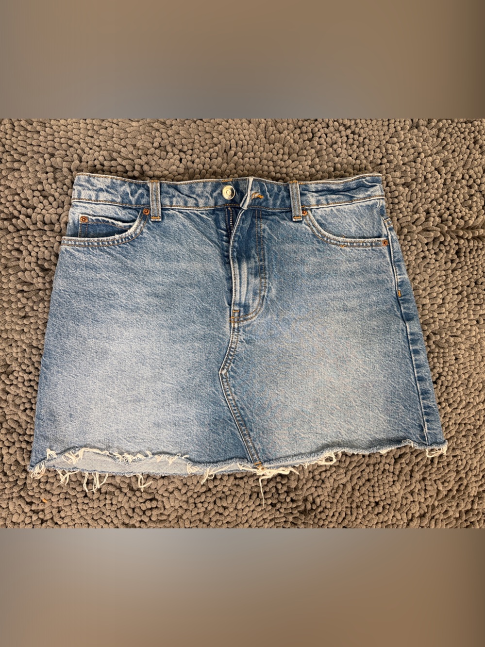 Zara Light Blue Denim Mini Skirt